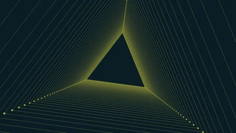 Zigzag pattern with triangular center - black and yellow design Stock Footage 289308745