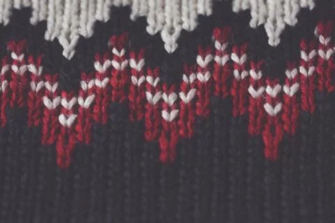 Zigzag patterned knitted sweater background Stock Photos