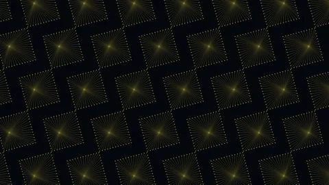 Zigzag rectangles and checkerboard squares black and gold pattern Stock Footage 279722254