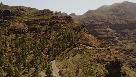 Zigzag road in Mexico's valley Stock-Footage 106284598