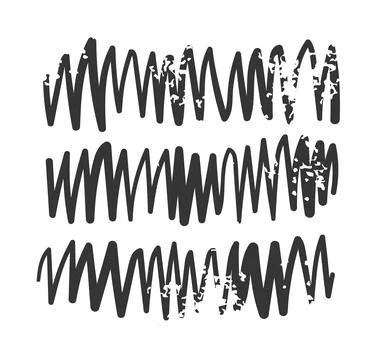 Zigzag scribbling shading hand drawn vector Stock Illustration