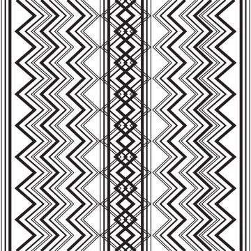 Zigzag seamless pattern. Black and white vector chevron backgrou Stock Illustration
