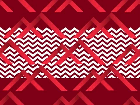 Zigzag seamless pattern with gradient red color. Abstract geometric backgroun Stock-Illustration