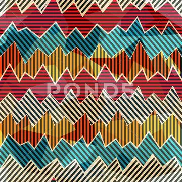 Zigzag seamless pattern Stock Illustration