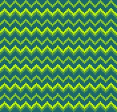 Zigzag seamless pixel pattern Stock Illustration