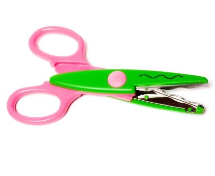 Zigzag shape scissors Stock Photos