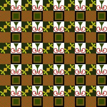 Zigzag square Stock Illustration