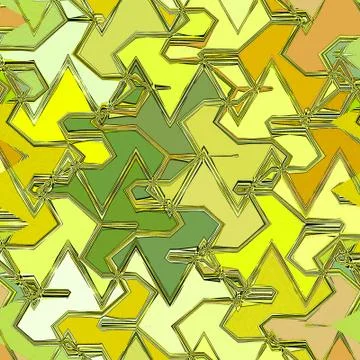 Zigzag stripe abstract pattern background in yellow, olive and ocher Stock Illustration