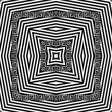 Zigzag striped greek vector seamless pattern. Black and white zig zag stripes Stock Illustration