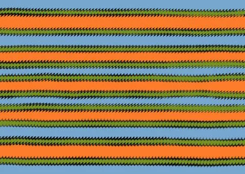 Zigzag stripes background Blue, orange and green zigzag stripes background... Foto stock