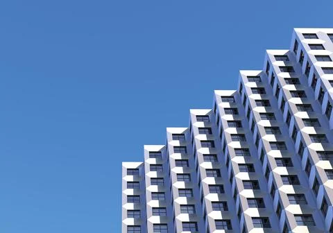Zigzag top of the building with copy space Stock Illustration