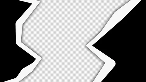 Zigzag Torn Paper Transition with Sharp Cardboard Rip Edges Stock Footage 328028300
