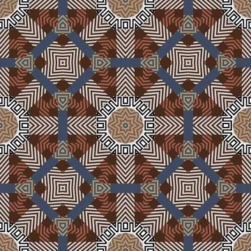 Zigzag vector seamless pattern. Abstract tribal ethnic style background. Repe Stock Illustration
