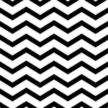 Zigzag wave geometric lines seamless vector pattern. Stock Illustration