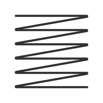Zigzag waveform lines, icon in line design. zigzag, waveform, lines, abstract 스톡 일러스트