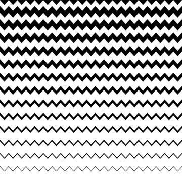 Zigzag, wavy irregular lines pattern. Horizontally repeatable. Geometric back Stock Illustration