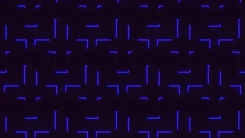 Zigzagged blue line pattern on dark background Stock Footage 289233480
