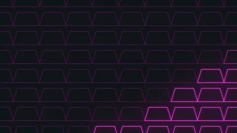 Zigzagging black and purple rectangles form striking pattern Stock Footage 275603431