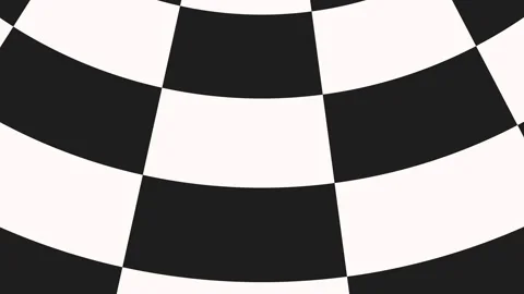 Zigzagging black and white checkered pattern creates bold contrast Stock Footage 270407200