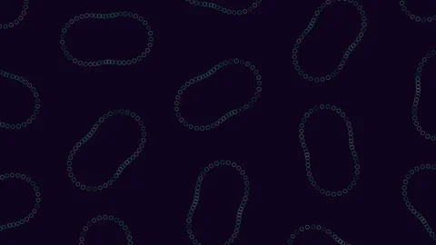 Zigzagging chain of circles in a captivating black and white pattern Stock Footage 297608785