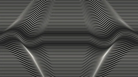 Zigzagging diagonal lines create a striking black and white striped pattern Stock Footage 279583420