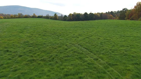 Zigzagging flight over New England fields and woods Stock Footage 59537470