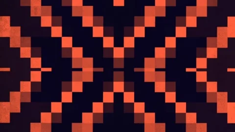 Zigzagging grid of black and orange squares creates striking pattern Vídeos de archivo 279603530