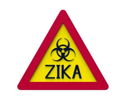 Zika biohazard sign, 3d rendering Stock Illustration