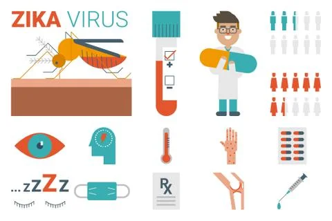 Zika virus concept Illustrazione stock