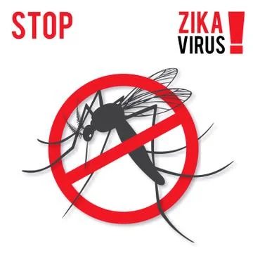 Zika virus graphic design elements. Stock Illustration