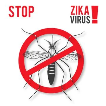 Zika virus graphic design elements. Stock Illustration