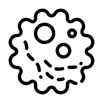 Zika virus line icon vector isolated illustration Illustrazione stock