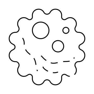 Zika virus line icon vector isolated illustration Illustrazione stock