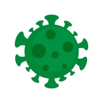 Zika virus microscope icon, flat style Illustrazione stock