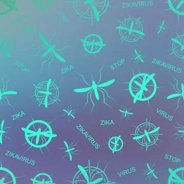 Zika virus pattern. Aedes Aegypti  pattern texture background Stock Illustration