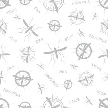 Zika virus seamless pattern. Aedes Aegypti texture background イラスト素材