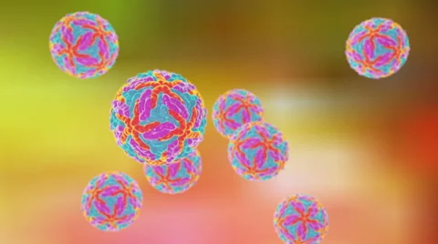 Zika viruses on colorful background Stock Footage 68809666