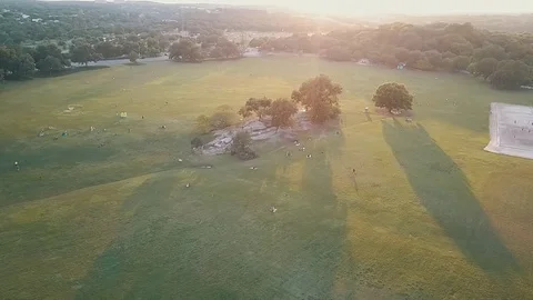 Zilker Park Flyover Stock Footage 81261832