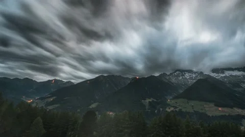 Zillertal Alps Mountains Cinemagraph Loop Background 4K Stock Footage 158653010