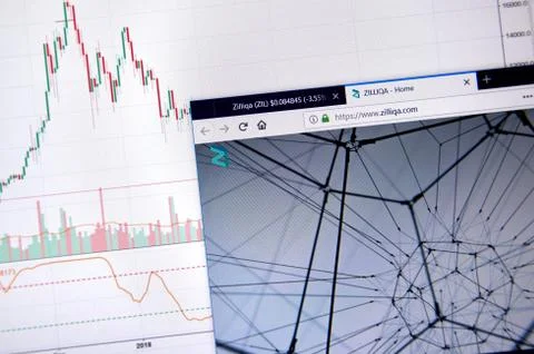Zilliqa home page Stock Photos