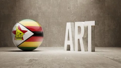 Zimbabwe. Art  Concept Stock Illustration