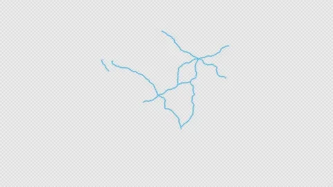 Zimbabwe Country Line Map Self Drawing Animated Overlay, Alpha 4K Stock Footage 340290344