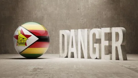 Zimbabwe. Danger  Concept Stock Illustration