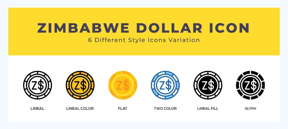 Zimbabwe dollar icon vector illustration. trendy styles Stock Illustration