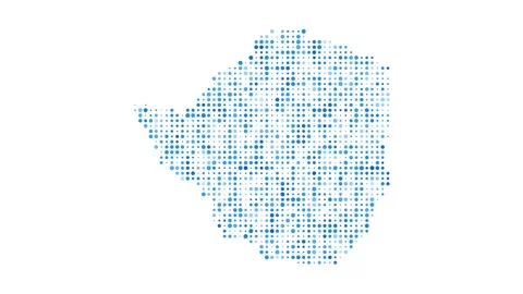 Zimbabwe dotted digital map. Map of Zimbabwe with pulsating colored circles. ... Stock Footage 231034787
