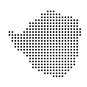 Zimbabwe dotted vector map Stock Illustration