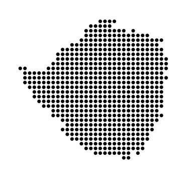 Zimbabwe dotted vector map Stock Illustration