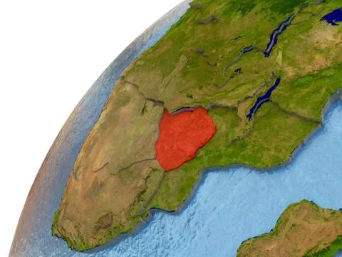 Zimbabwe on Earth Stock Illustration