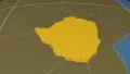 Zimbabwe extruded. Solids. Graticule. 4k or 4k+ Resolution