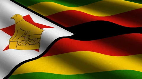 Zimbabwe flag close up Stock Footage 884896